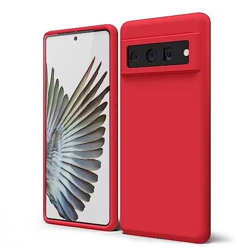 oakxco für Google Pixel 6 Pro Hülle Silikon Case mit Kameraschutz, Ultra Dünn Bunt Handyhülle Mädchen, Einfarbig Handy Hülle Slim Schutzhülle, Matt TPU Weich Gummi Glatt Silikonhülle Bumper, Rot oakxco für Google Pixel 6 Pro Hülle Silikon Case mit Kameraschutz, Ultra Dünn Bunt Handyhülle Mädchen, Einfarbig Handy Hülle Slim Schutzhülle, Matt TPU Weich Gummi Glatt Silikonhülle Bumper, Rot von oakxco