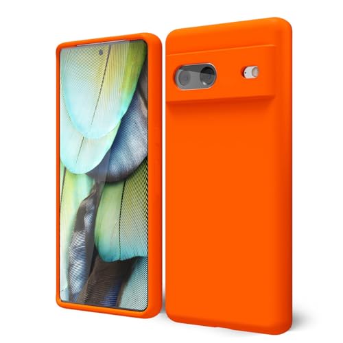oakxco für Google Pixel 7 Hülle Silikon Case, Dünn Schutz Gummi Original Handyhülle, Weich Slim Matt TPU Kameraschutz Stoßfest Kratzfest Schutzhülle, für Frauen Damen Mädchen, Leuchtend Orange oakxco für Google Pixel 7 Hülle Silikon Case, Dünn Schutz Gummi Original Handyhülle, Weich Slim Matt TPU Kameraschutz Stoßfest Kratzfest Schutzhülle, für Frauen Damen Mädchen, Leuchtend Orange von oakxco