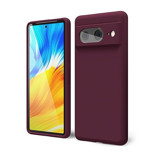 oakxco für Google Pixel 8 Hülle Silikon Case, Dünn Schutz Gummi Original Handyhülle, Weich Slim Matt TPU Kameraschutz Stoßfest rutschfest Kratzfest Schutzhülle, für Frauen Damen Mädchen, Weinrot von oakxco