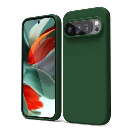 oakxco für Google Pixel 9 Pro XL Hülle Silikon Case, Dünn Gummi Gel Original Farbig Schutz Handyhülle, Weich Slim Matt Leicht TPU Stoßfest Kameraschutz Schutzhülle Schale, Dunkelgrün oakxco für Google Pixel 9 Pro XL Hülle Silikon Case, Dünn Gummi Gel Original Farbig Schutz Handyhülle, Weich Slim Matt Leicht TPU Stoßfest Kameraschutz Schutzhülle Schale, Dunkelgrün von oakxco