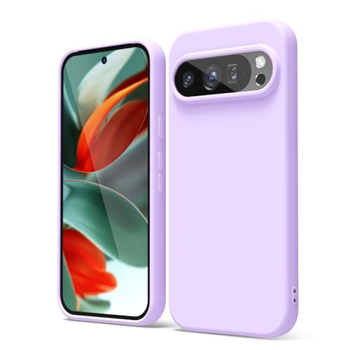 oakxco für Google Pixel 9 Pro XL Hülle Silikon Case mit Kameraschutz, Ultra Dünn Bunt Handyhülle Mädchen, Einfarbig Handy Hülle Slim Schutzhülle, Matt TPU Weich Gummi Glatt Silikonhülle, Lila Flieder oakxco für Google Pixel 9 Pro XL Hülle Silikon Case mit Kameraschutz, Ultra Dünn Bunt Handyhülle Mädchen, Einfarbig Handy Hülle Slim Schutzhülle, Matt TPU Weich Gummi Glatt Silikonhülle, Lila Flieder von oakxco