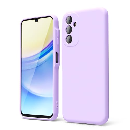 oakxco für Samsung Galaxy A15 5G Hülle Silikon mit Kameraschutz, Dünn Bunt Gummi Gel Einfarbig Schutz Handyhülle, Weich Slim Matt Handy Hülle, Cute Elegant Schutzhülle für Mädchen, Lila Flieder oakxco für Samsung Galaxy A15 5G Hülle Silikon mit Kameraschutz, Dünn Bunt Gummi Gel Einfarbig Schutz Handyhülle, Weich Slim Matt Handy Hülle, Cute Elegant Schutzhülle für Mädchen, Lila Flieder von oakxco