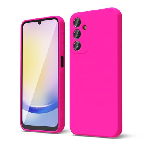 oakxco für Samsung Galaxy A25 5G Hülle Silikon mit Kameraschutz, Dünn Bunt Gummi Gel Einfarbig Schutz Handyhülle, Weich Slim TPU Matt Handy Hülle, Cute Leuchtend Schutzhülle für Mädchen, Neon Hot Pink oakxco für Samsung Galaxy A25 5G Hülle Silikon mit Kameraschutz, Dünn Bunt Gummi Gel Einfarbig Schutz Handyhülle, Weich Slim TPU Matt Handy Hülle, Cute Leuchtend Schutzhülle für Mädchen, Neon Hot Pink von oakxco