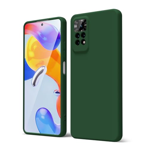oakxco für Xiaomi Redmi Note 11 Pro 5G/ Note 12 Pro 4G Silikon mit Kameraschutz, Dünn Bunt Gummi Einfarbig Schutz Handyhülle, Weich Slim Matt Hülle, Cute Elegant Schutzhülle für Mädchen, Dunkelgrün oakxco für Xiaomi Redmi Note 11 Pro 5G/ Note 12 Pro 4G Silikon mit Kameraschutz, Dünn Bunt Gummi Einfarbig Schutz Handyhülle, Weich Slim Matt Hülle, Cute Elegant Schutzhülle für Mädchen, Dunkelgrün von oakxco