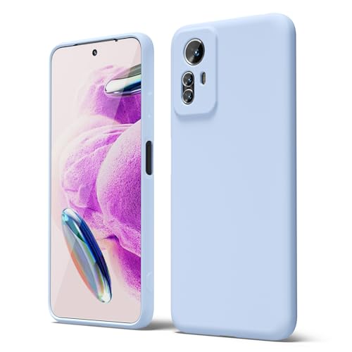 oakxco für Xiaomi Redmi Note 12s Hülle Silikon Case, Dünn Schutz Gummi Original Handyhülle, Weich Slim Matt TPU Kameraschutz Stoßfest rutschfest Leicht Schutzhülle, für Frauen Damen Mädchen, Hellblau von oakxco