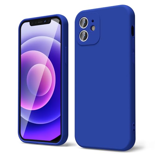 oakxco für iPhone 12 Mini Hülle Silikon Case, Dünn Schutz Gummi Original Handyhülle, Weich Slim Matt TPU Kameraschutz Stoßfest rutschfest Leicht Schutzhülle, für Frauen Damen Mädchen, Blau von oakxco