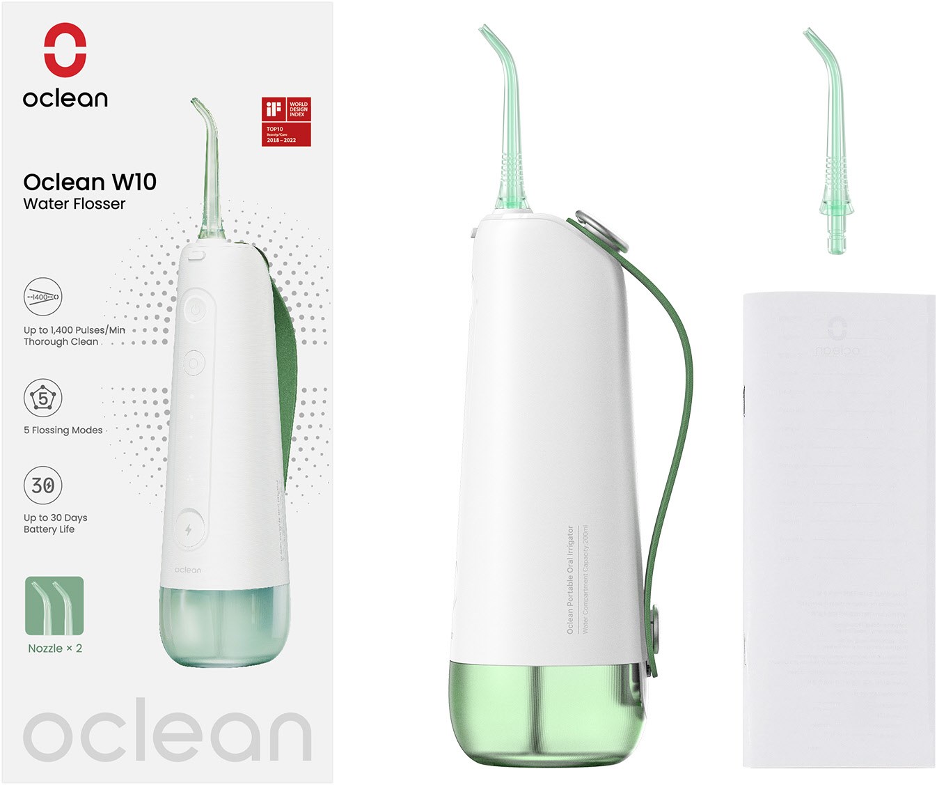 W10 Munddusche grün von oclean