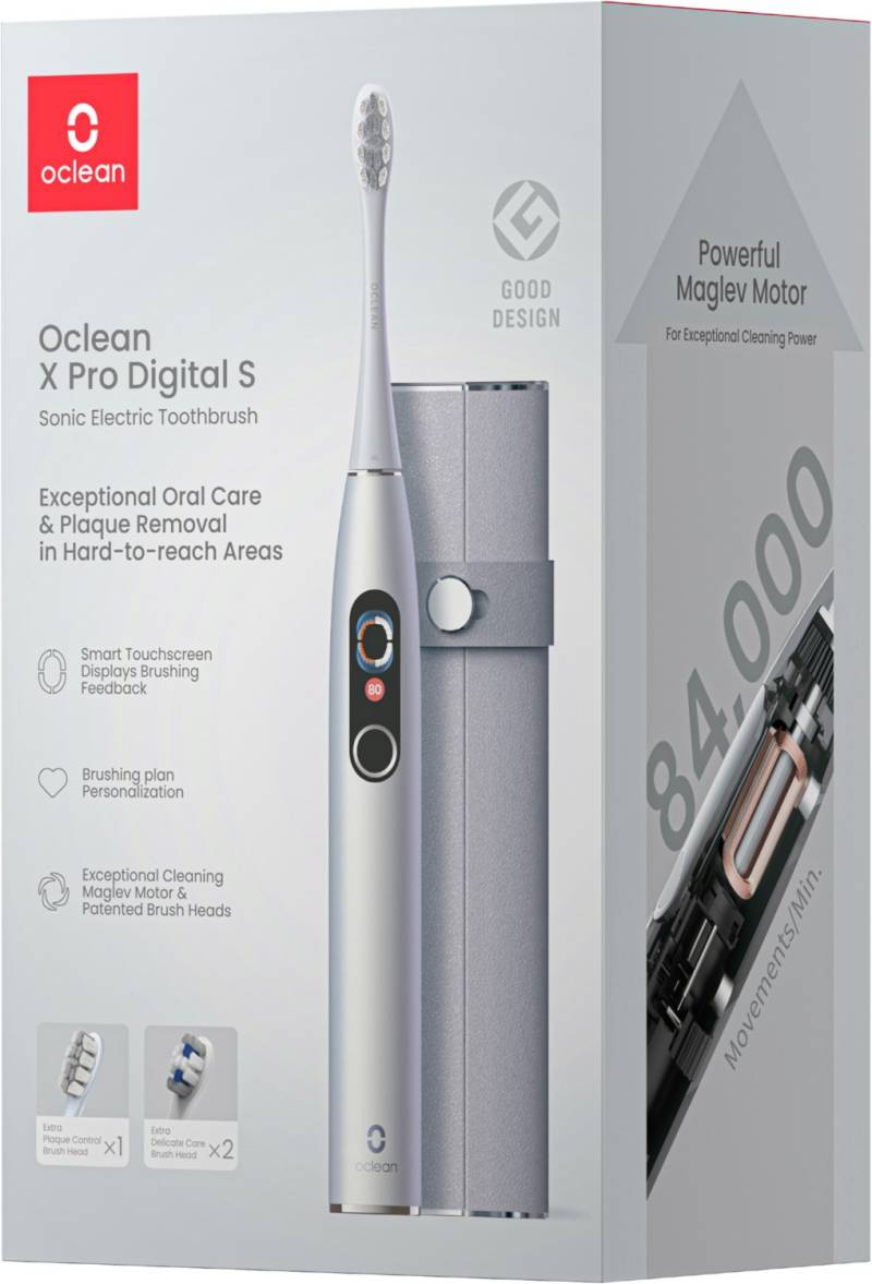 X Pro Digital Set Elektrische Zahnbürste silber von oclean