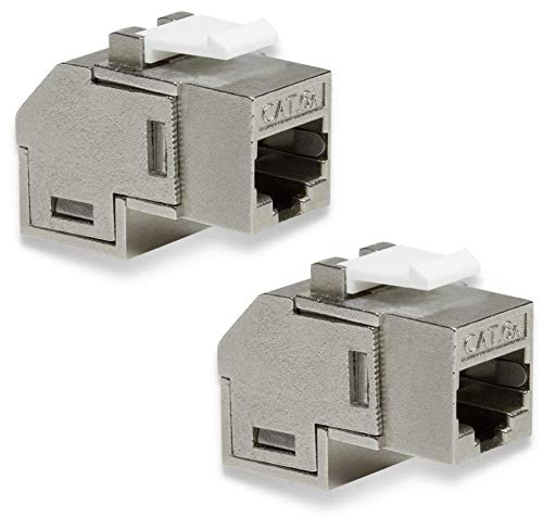 odedo 2x Keystone CAT 6A RJ45 Kupplung gewinkelt Netzwerk Verbinder 2x RJ 45 Buchse odedo 2x Keystone CAT 6A RJ45 Kupplung gewinkelt Netzwerk Verbinder 2x RJ 45 Buchse von odedo