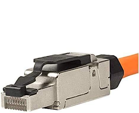 odedo 8x CAT 6A & 7 RJ45 Crimp Stecker Netzwerkstecker feldkonfektionierbar bis 10 Gigabit für Verlegekabel Netzwerkkabel, werkzeugfreie Montage mit Zugentlastung, Crimpstecker Cat7 von odedo