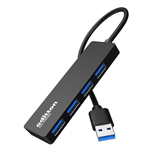 USB Hub, oditton USB Hub 3.0 mit 4 Ports Ultra Flat Data Hub 5Gbps Datenübertragung Typ A USB Adapter Kompatibel mit MacBook iMac Surface Pro Laptop USB Flash Drive etc. von oditton