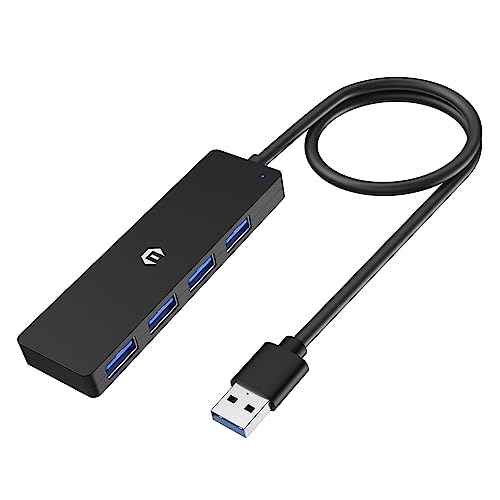 oditton USB-Hub, oditton 4-Port USB 3.0 Hub, 5 Gbit/s Übertragungsgeschwindigkeit, erweitern Sie Ihre Optionen mit USB 3.0-Konnektivität für Laptops, Xbox, Flash-Laufwerke, Festplatten, Konsolen und von oditton