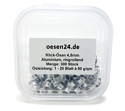 Klick Ösen 4,5 mm bis zu 20 Blatt von oesen24.de