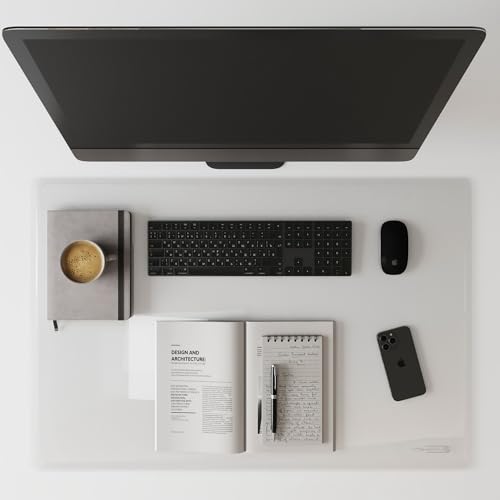OFFICEPOINT Schreibunterlage Matt Transparent | 50 x 70 cm | große Schreibtischunterlage mit mattierter Oberfläche für Büro und Arbeitsplatz | abwischbar | rutschfest von office point germany
