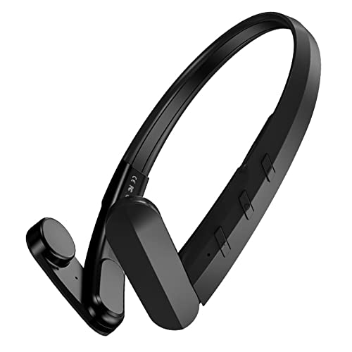 ohfruit Bone Conduction Kabellose Kopfhörer, Sport Headset Knochenleiter Bluetooth 5.0 Kopfhörer, IPX5 Wasserdicht Headset für Laufen, Radfahren, Walking, Workout, Gym Schwarz von ohfruit