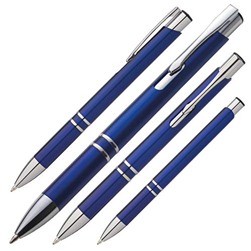 10 Kugelschreiber aus Kunststoff / Farbe: blau von ohne Markenname