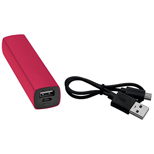 Powerbank 2.200 mAh mit USB Anschluss / inkl. Ladekabel / Farbe: rot von ohne Markenname