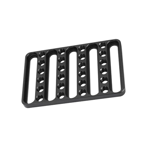 Käseplatte aus Metall, Kamera-Montageplatte für DSLR-Käfig-Konfiguration, mehrere 1/4-Zoll-20 Gewindelöcher von ohodhmnu
