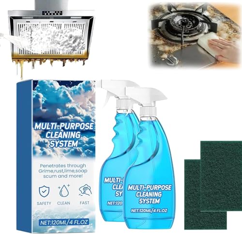 120 ml Spritzschaumspray – Spritzschaumspray Allzweckreiniger, Mehrzweck-Backofen-Reinigungssystem für Küche und Bad (2pcs) von oihgerg