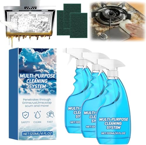 120 ml Spritzschaumspray – Spritzschaumspray Allzweckreiniger, Mehrzweck-Backofen-Reinigungssystem für Küche und Bad (3pcs) von oihgerg