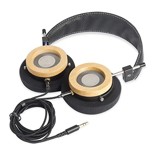 OKCSC WTD-3 Stereo-Kopfhörer, kabelgebunden, offener Rückseite, professionell, klassische HiFi-Ahornholz-Over-Ear-Headset mit 3.5 mm Stereo-Ersatzkabel, 40 mm dynamische Treiber-On-Ear-Kopfhörer von okcsc