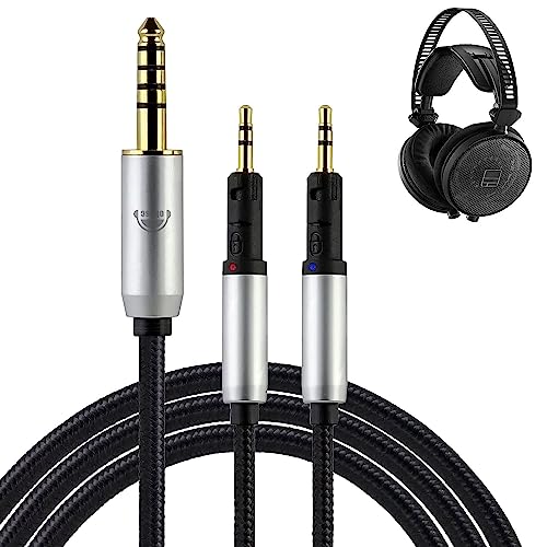 okcsc Ersatzkabel für Audio-Technica ATH-R70x Kopfhörerkabel, 4-adriges Geflecht, OFC-Kabel, 4,4 mm, symmetrischer Stecker, 1,8 m Länge, für ATH-R70x Kopfhörer von okcsc