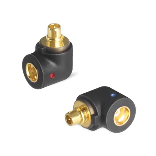 okcsc MMCX Kabelverbinder Work for MMCX Cable Connected to Etymotic ER4SR ER4XR ER3XR Earphone Compatible for Etymotic Series Headphone Adapter Earphone in Curved Shape Black von okcsc