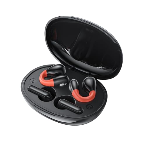 okcsc Offene kabellose Ohrclip-Kopfhörer, Bluetooth V5.3, zwei Paar Ohrhörer, doppelte Verwendung einer Maschine, kabellose Ladehülle & Rauschunterdrückung und Touch-Steuerung, Dual-Kopfhörer-Design von okcsc