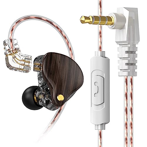 okcsc Q1Pro Kabelgebundener Kopfhörer, In-Ear-Kopfhörer, HiFi-Stereo, tiefer Bass, Ohrhörer mit abnehmbarem 0,78 mm 2-poligem Kabel auf 3,5 mm Stecker, Over-Ear-Headset zum Laufen, Joggen (schwarze von okcsc