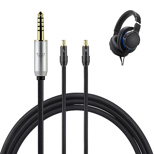 okcsc SR9 4,4 mm Balanced Wire Kopfhörer Ersatz Audio Upgrade Kabel, Stereo Audio Kopfhörer Kabel Verlängerungskabel Stereo, kompatibel mit ATH-MSR7b, ATH-SR9, ATH-ESW990H von okcsc