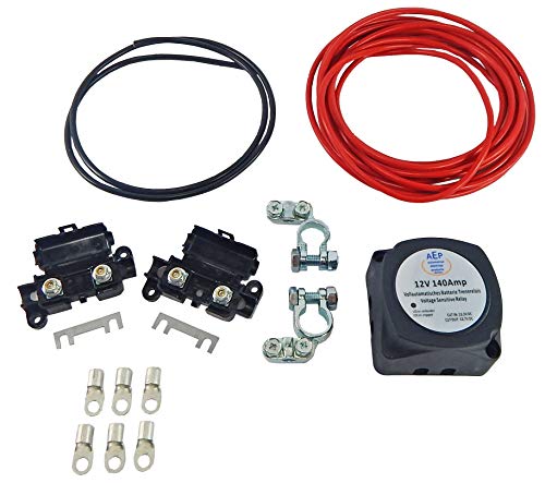 Batterie Trennrelais Komplettset/Vollautomatisch 12 V / 140 Ampere von okoium