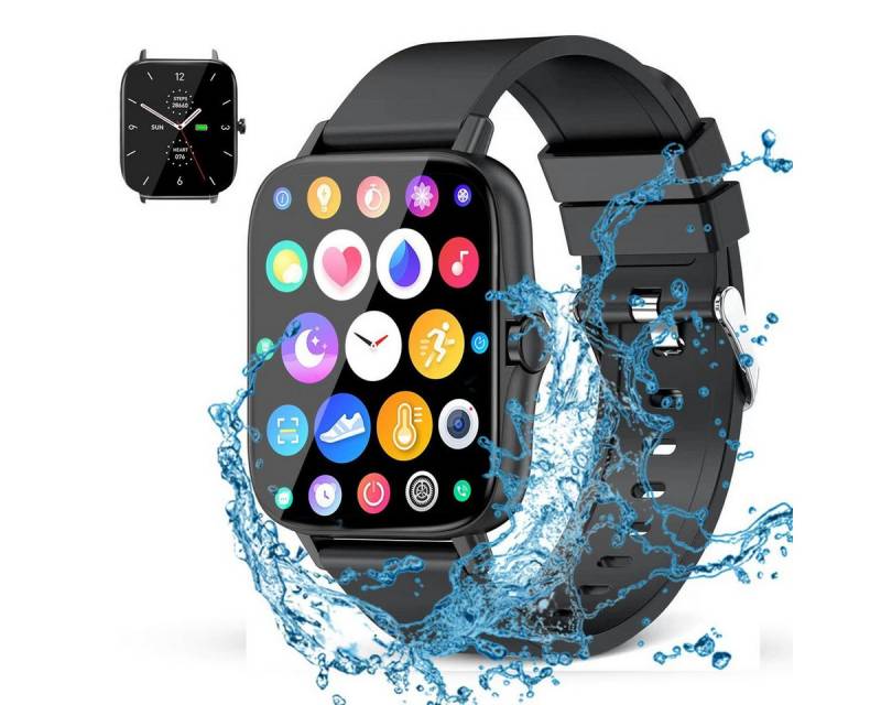 ombar Fitness Tracker Uhr für Damen Herren mit Telefonfunktion Smartwatch Smartwatch (Anrufe,SMS,E-Mails,Nachrichten(Facebook, Twitter,WhatsApp,Linkedin) erhalten, vibriert die smart watch, um Sie zu benachrichtigen. cm/1.7 Zoll) von ombar