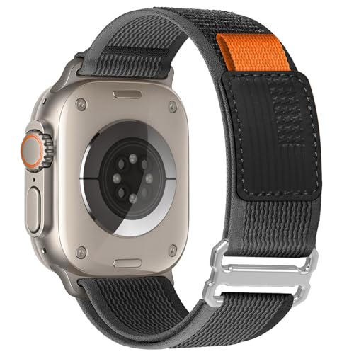 Trail Loop Nylon Armband Kompatibel mit Apple Watch Ultra 2/Ultra Armband 49mm 46mm 45mm 44mm für Männer Frauen, Sport Nylon Geflochtener Strap für iWatch Ultra 2/Ultra/Series 10 SE 9/8/7/6/5/4 Trail Loop Nylon Armband Kompatibel mit Apple Watch Ultra 2/Ultra Armband 49mm 46mm 45mm 44mm für Männer Frauen, Sport Nylon Geflochtener Strap für iWatch Ultra 2/Ultra/Series 10 SE 9/8/7/6/5/4 von omee