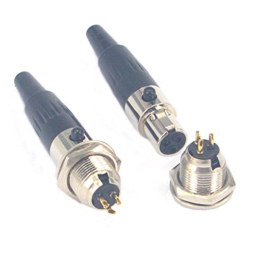 DIY 3-Pin Mini XLR-Stecker Audio Mikrofon Adapter mit Stecker Chassis Mount 2 Sets DIY 3-Pin Mini XLR-Stecker Audio Mikrofon Adapter mit Stecker Chassis Mount 2 Sets von onelinkmore