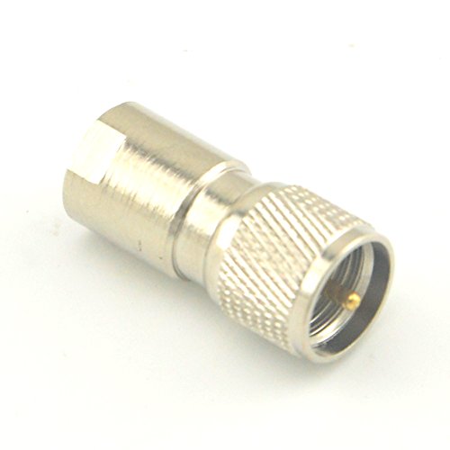 onelinkmore Vernickelter FME-Stecker auf Mini-UHF-Stecker, gerader Stecker, RF-Koaxial-Adapter, 2 Stück von onelinkmore