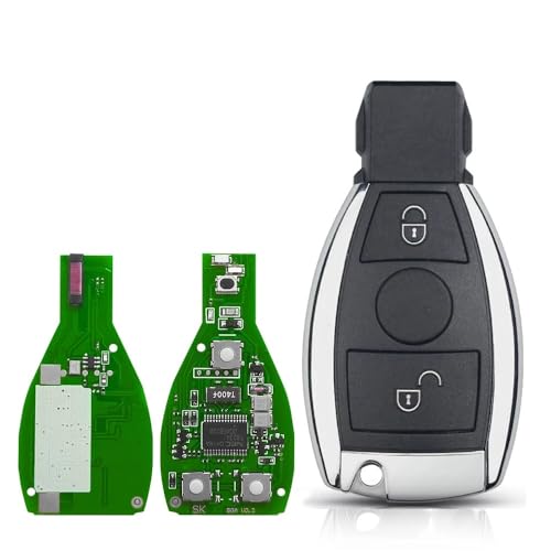 Fernbedienung Schlüsselkarte Autoschlüssel Tasten gehäuse für BGA Style 2 Button Remote Key 433Mhz for Mercedes Benz A B S E Class W203 W204 W205 W210 W211 W212 W221 W222 Support von onetop1