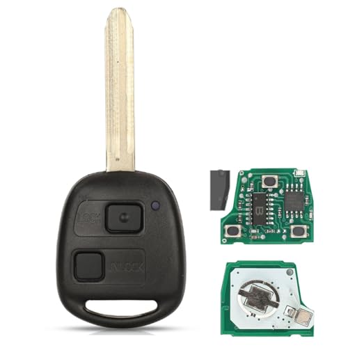 Fernbedienungsschlüssel FOB 2 Tasten 433MHz 4D67 Chip Für Toyota Prado Avensis Tarago 120 RAV4 Kluger 2003-2009 Ungeschnittene Klinge TOY43 (2Button 4d67) von onetop1