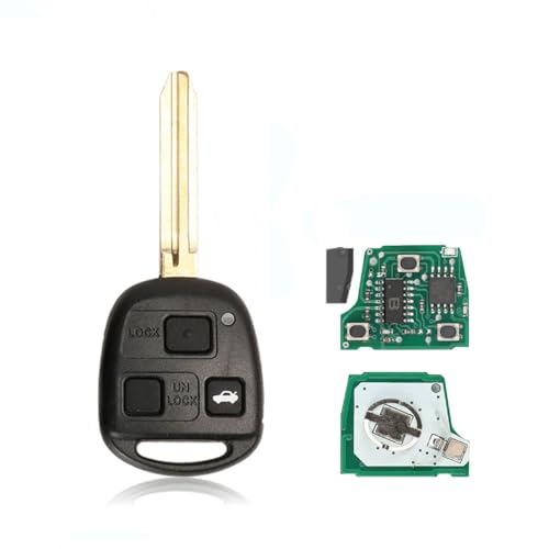 Fernbedienungsschlüssel FOB 2 Tasten 433MHz 4D67 Chip Für Toyota Prado Avensis Tarago 120 RAV4 Kluger 2003-2009 Ungeschnittene Klinge TOY43 (3Button 4d67) von onetop1