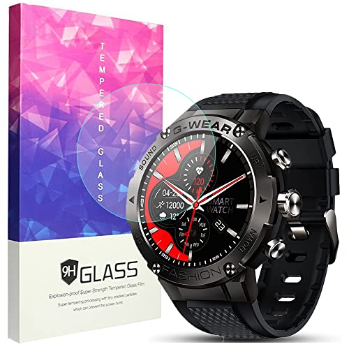 Onetuo Displayschutzfolie Kompatibel Für GaWear 1.32 Zoll Smartwatch, 9H Härte Panzerglas Schutzfolie für GaWear 1.32 Zoll Smartwatch (3 Pack) von onetuo