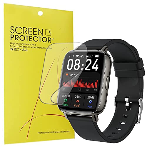 Onetuo Schutzfolie für Bowost 1.69'' smartwatch, HD klar Flexible TPU Folie [Blasenfreie] [Kompatibel mit Hülle] [Premium-Qualität]Displayschutzfolie (6 Pack) von onetuo
