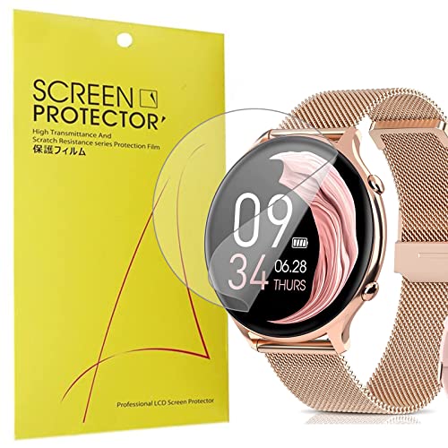 onetuo Schutzfolie Kompatibel für BANLVS 1.28 Zoll Smartwatch G31, HD klar Flexible TPU Folie [Blasenfreie] [Kompatibel mit Hülle] [Premium-Qualität]Displayschutzfolie (6 Pack) von onetuo