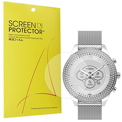 onetuo Schutzfolie Kompatibel für Fossil Stella Gen 6 Hybrid 40mm Smartwatch, HD klar Flexible TPU Folie [Blasenfreie] [Kompatibel mit Hülle] [Premium-Qualität]Displayschutzfolie (6 pack) von onetuo