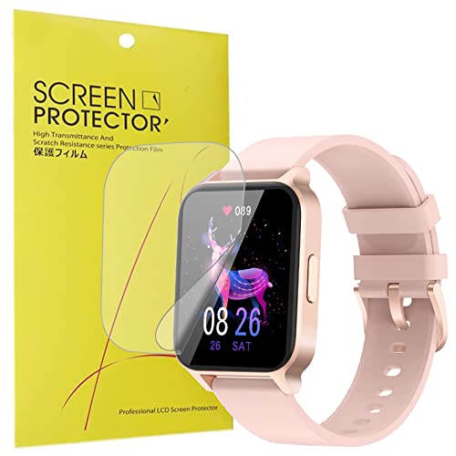 onetuo Schutzfolie Kompatibel für Nemheng 1.69 zoll Smartwatch N5, HD klar Flexible TPU Folie [Blasenfreie] [Kompatibel mit Hülle] [Premium-Qualität]Displayschutzfolie (6 Pack) von onetuo