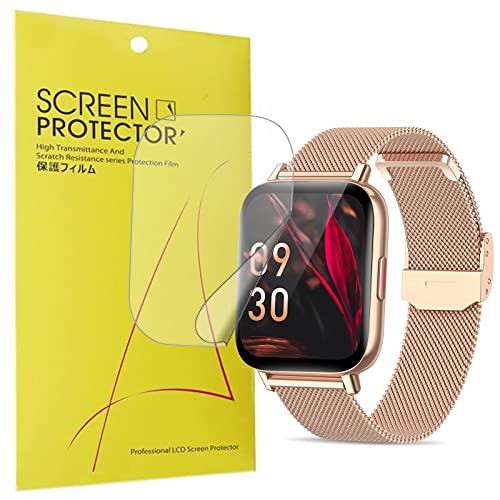 onetuo Schutzfolie Kompatibel für OBKBO I22 Smartwatch, HD klar Flexible TPU Folie [Blasenfreie] [Kompatibel mit Hülle] [Premium-Qualität]Displayschutzfolie (6 Pack) von onetuo