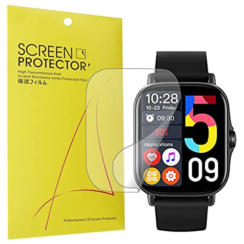 onetuo Schutzfolie Kompatibel für Xinbony Smartwatch 1.7 Zoll, HD klar Flexible TPU Folie [Blasenfreie] [Kompatibel mit Hülle] [Premium-Qualität]Displayschutzfolie für Xinbony Smartwatch (6 Pack) von onetuo