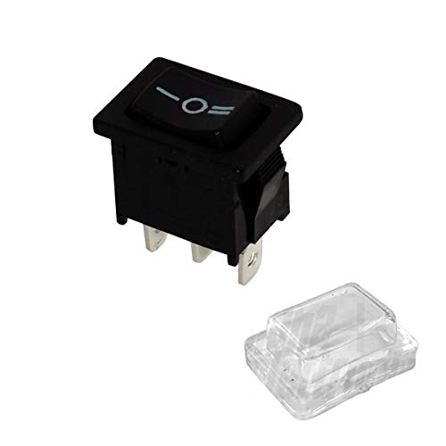 Umschalter 3 Positionen mit Wipprücklauf (ON)/OFF/(ON) SPCO 3-polig 6A 250V mit Schutzkappe wasserdicht IP65 für Absteiger, Motorrad Blinker Hebebühne Rollladen von oniroview