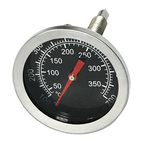 Onlyfire Edelstahl Grillthermometer bis 350°C/700°F, Thermometer für alle Holzkohlegrill, Grills, Ofen, Smoker, Räucherofen und Grillwagen, analog, Grillzubehör (Anzeige: Celsius und Fahrenheit) von onlyfire