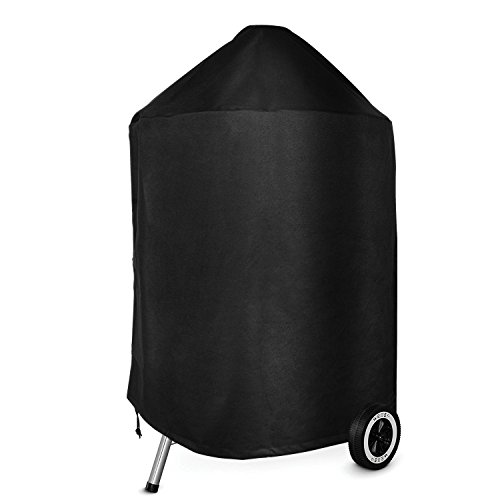 Onlyfire Kugelgrill Abdeckung Abdeckhaube Rund 600D Oxford BBQ Grillabdeckung für Weber 57cm Holzkohle Grill, wasserdicht, UV-beständig, atmungsaktiv von onlyfire