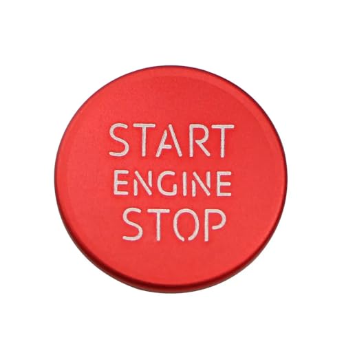 ontto Auto Motor Startknopf Aufkleber Passt für Audi A4 A6 A5 Q5 A7 Q7 Auto Startknopf Abdeckung Zündung Druckknopf Schalter Dekor Aufkleber Auto Interieur Zubehör 1 Stück Rot von ontto