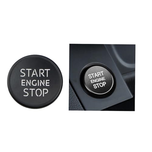 ontto Auto Motor Startknopf Aufkleber Passt für Audi A4 A6 A5 Q5 A7 Q7 Auto Startknopf Abdeckung Zündung Druckknopf Schalter Dekor Aufkleber Auto Interieur Zubehör 1 Stück Schwarz von ontto